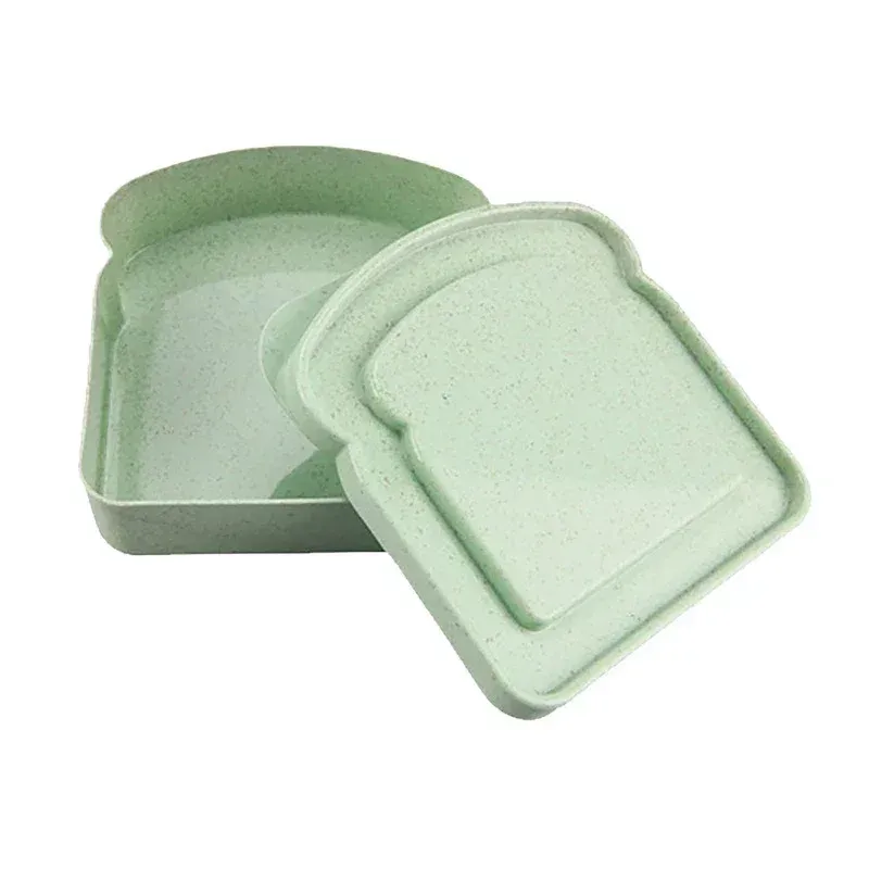 Lot de 4 boîtes à sandwich avec couvercle, contenants écologiques pour déjeuner et pique-nique, compatibles micro-ondes 10