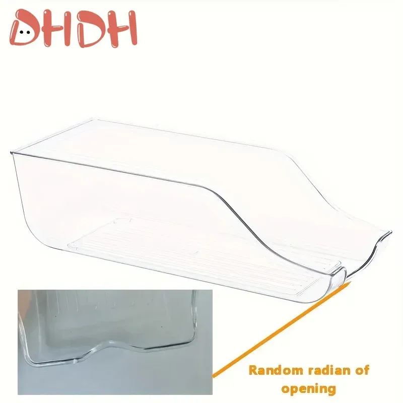 Bac de rangement pour réfrigérateur, organiseur de frigo, boîtes de rangement de cuisine, distributeur de canettes, panier, conteneurs de rangement, organiseur de garde-manger 4