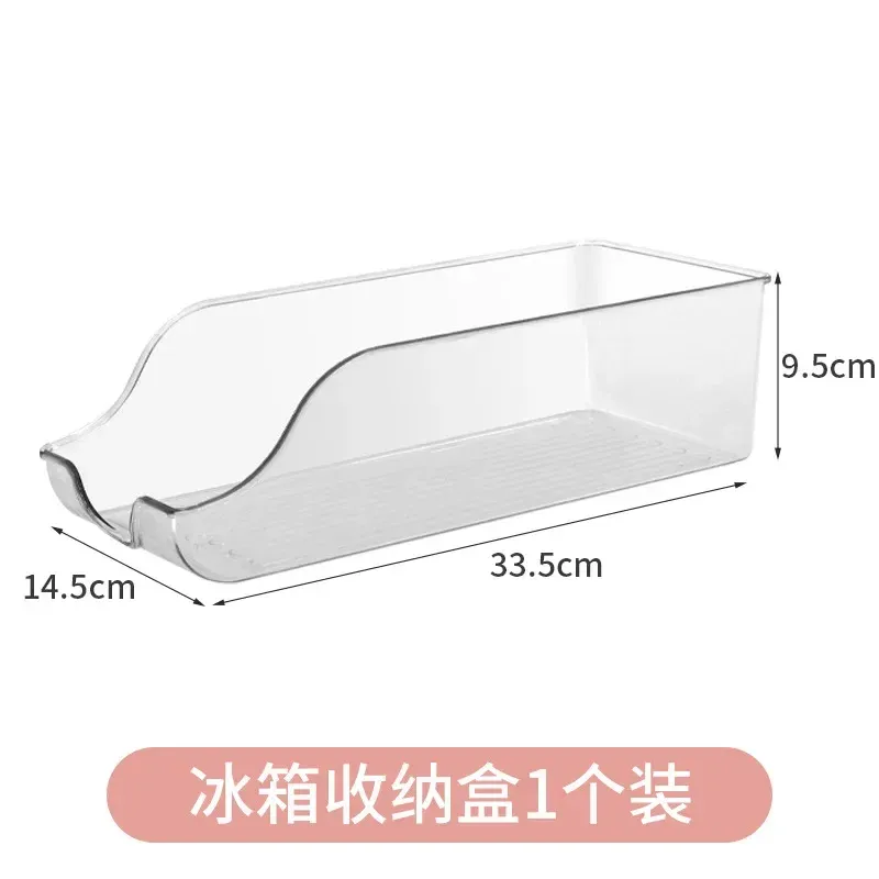 Bac de rangement pour réfrigérateur, organiseur de frigo, boîtes de rangement de cuisine, distributeur de canettes, panier, conteneurs de rangement, organiseur de garde-manger 7