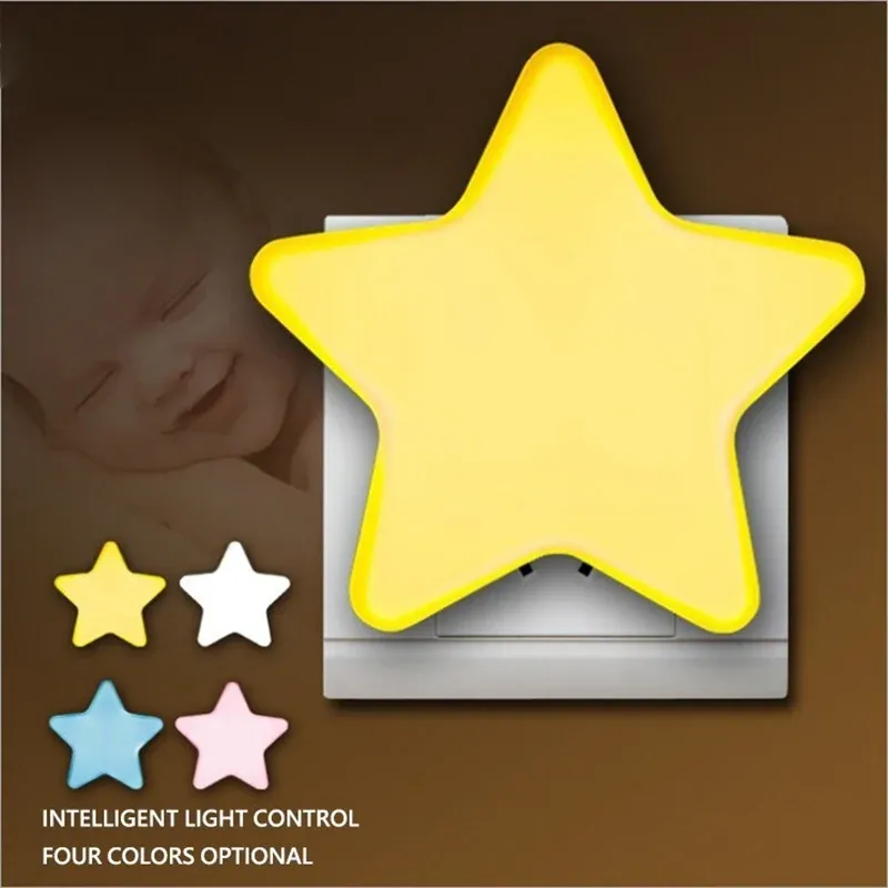 Veilleuse LED étoilée avec prise UE/US, lampe de nuit décorative pour chambre et chambre de bébé 2