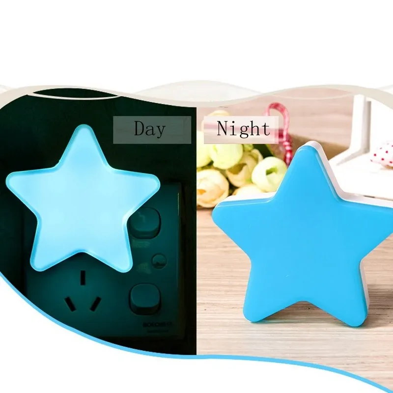Veilleuse LED étoilée avec prise UE/US, lampe de nuit décorative pour chambre et chambre de bébé 6