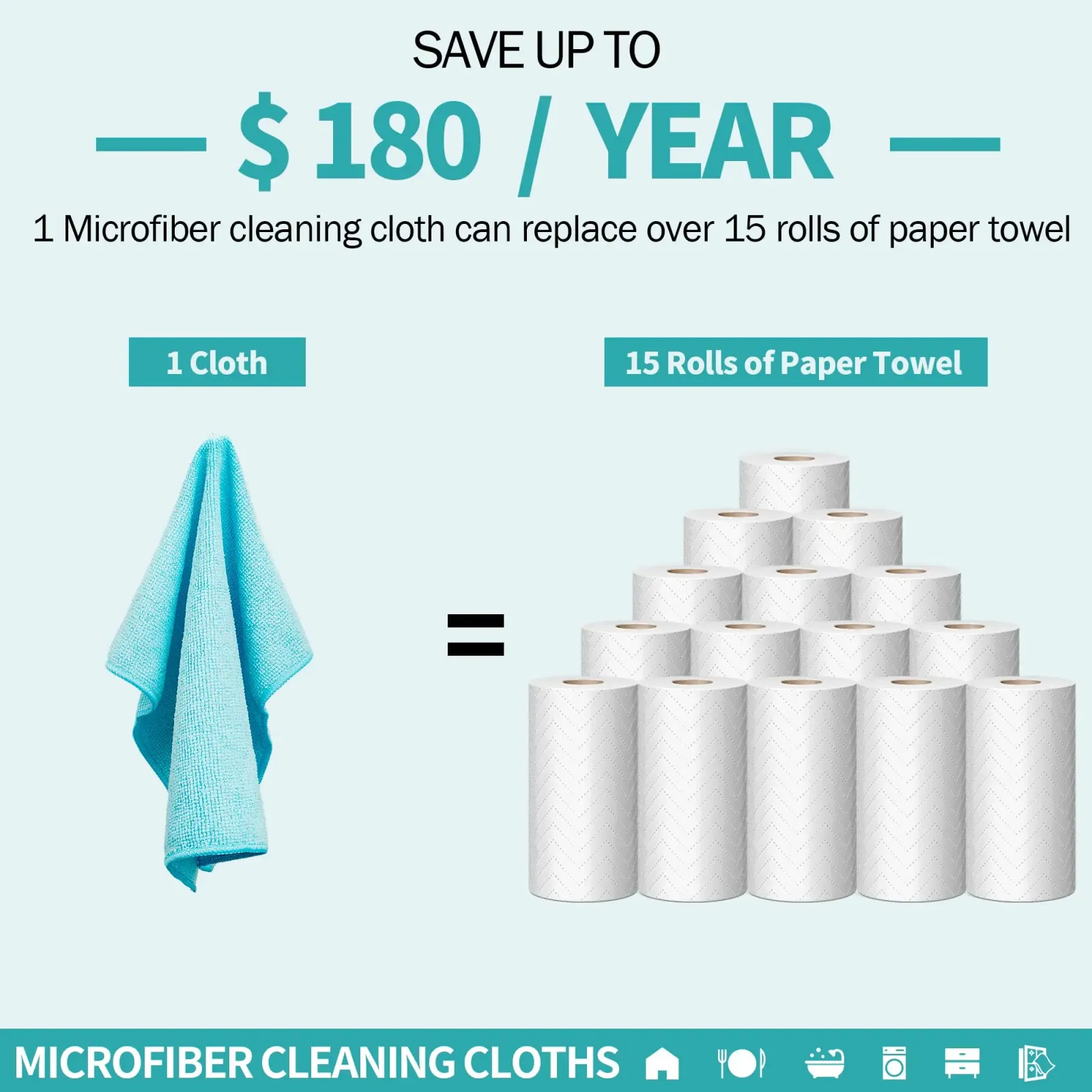Chiffon microfibre en situation