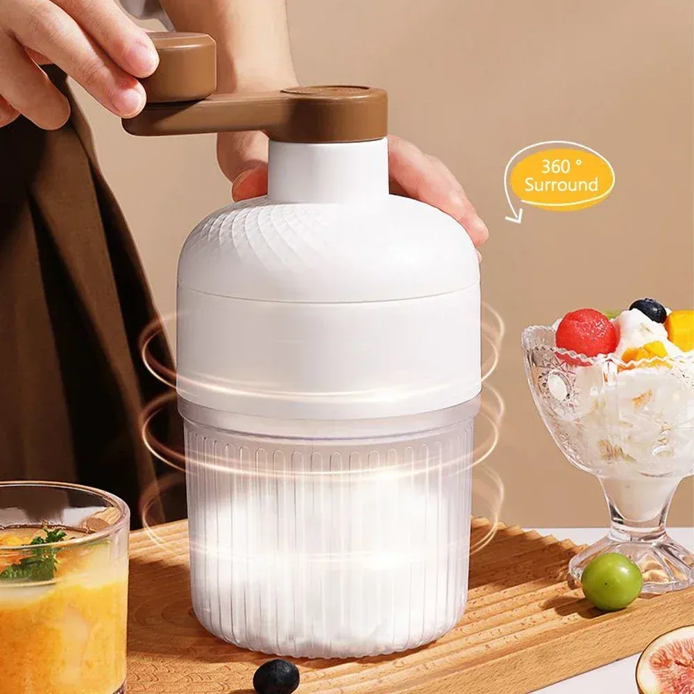 Mini broyeur à glace portable, machine à glace pilée manuelle, machine à milkshake, machine à smoothie domestique, outil de cuisine 3