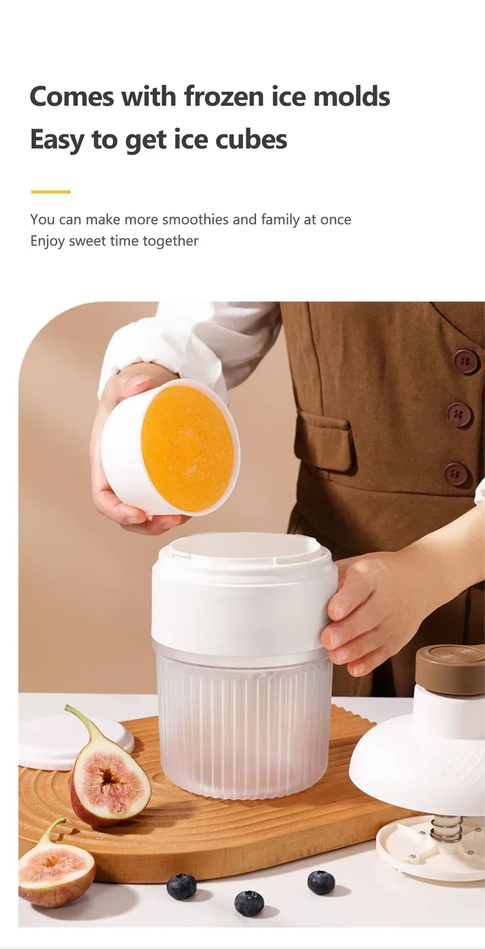 Mise en scène lifestyle du broyeur à glace