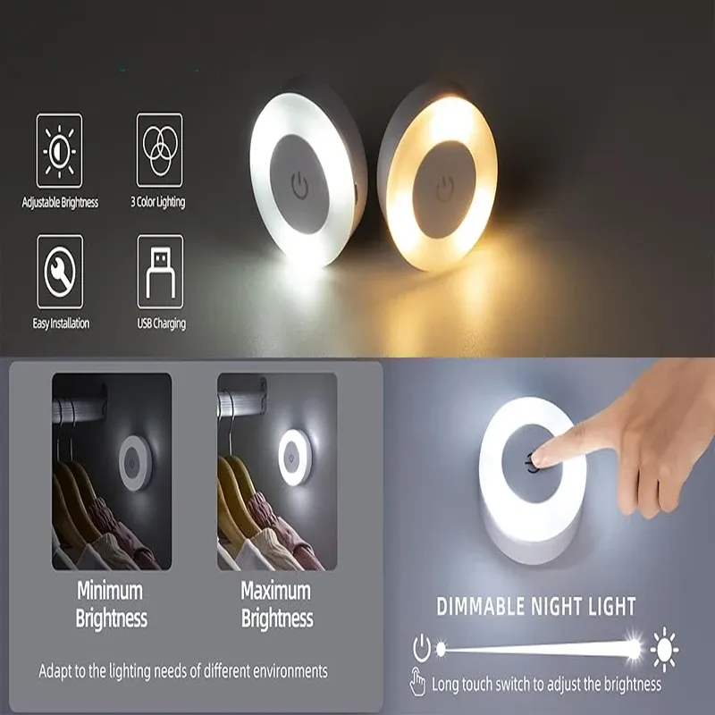 Détail de la veilleuse LED avec diffuseur semi-transparent