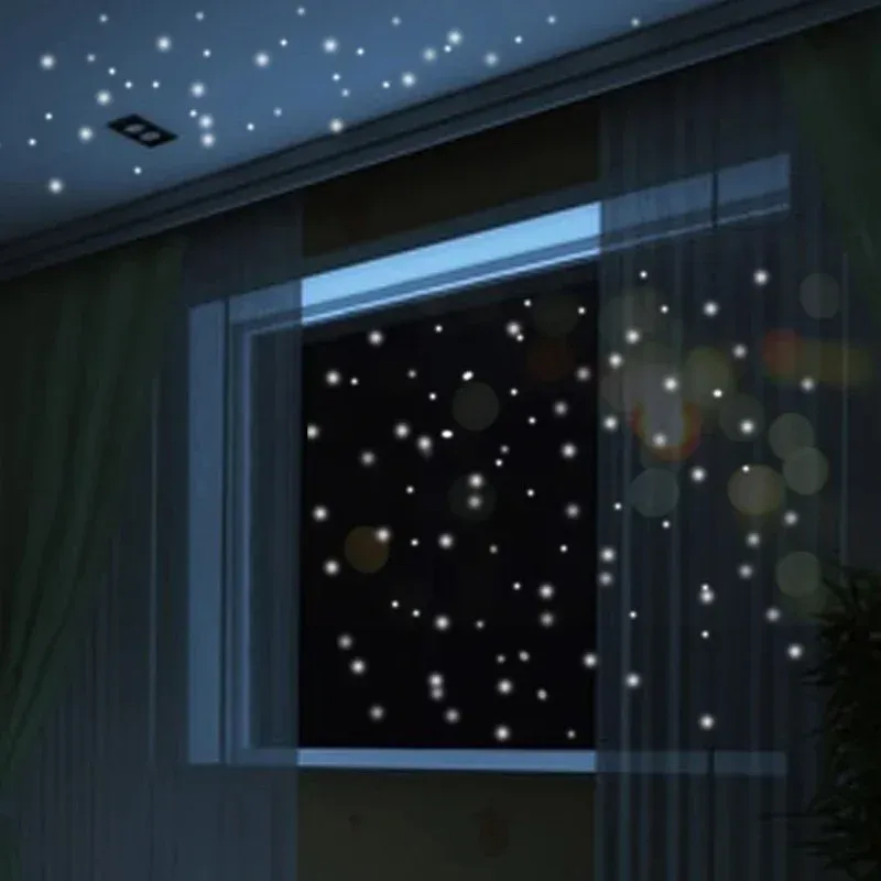 Autocollants muraux phosphorescents en vinyle, 407 pièces, pour chambre d'enfant 2