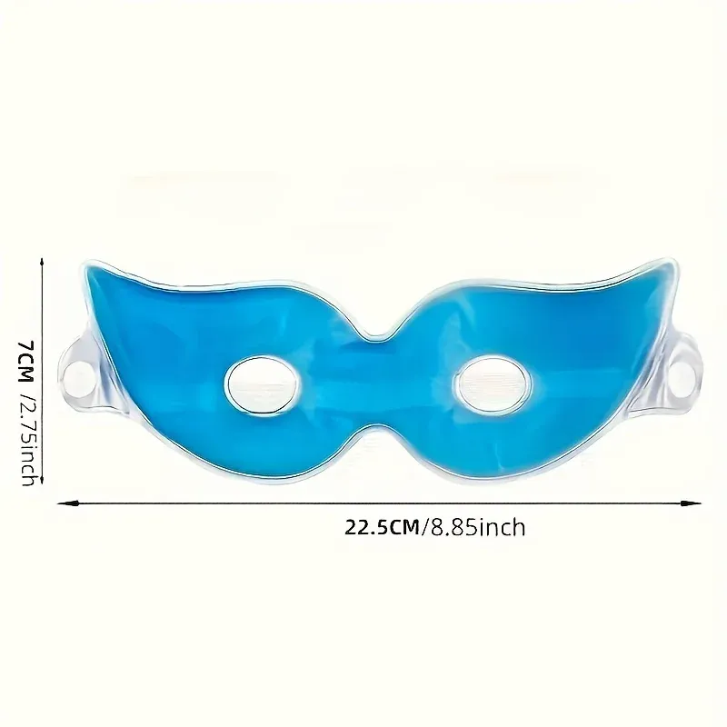 Masque yeux en gel thérapie chaud froid, réutilisable avec ouvertures pour les yeux, réduit gonflements, cernes et migraines 4