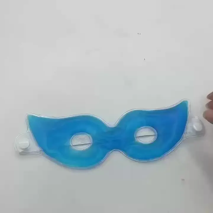 Masque yeux en gel thérapie chaud froid, réutilisable avec ouvertures pour les yeux, réduit gonflements, cernes et migraines 7