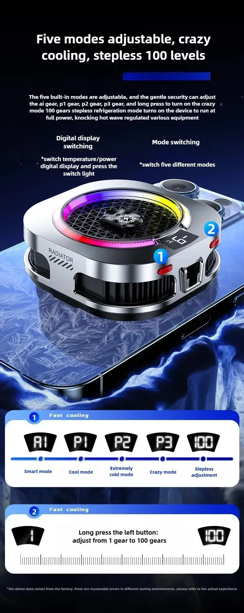 Refroidisseur TH16 Pro installé sur smartphone