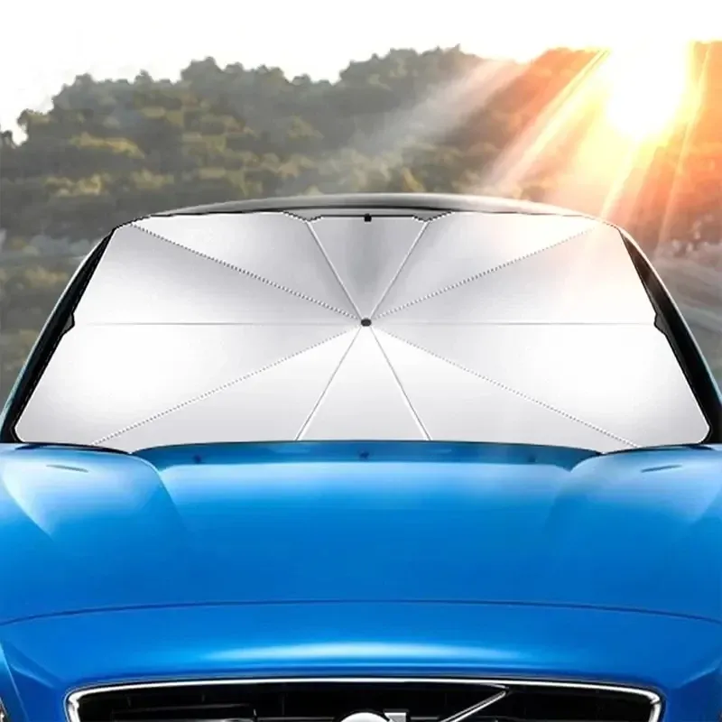 Pare-soleil pliable pour pare-brise avant, protection thermique estivale 2