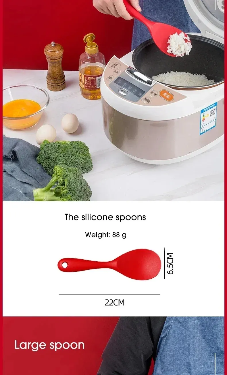 Détail des ustensiles en silicone