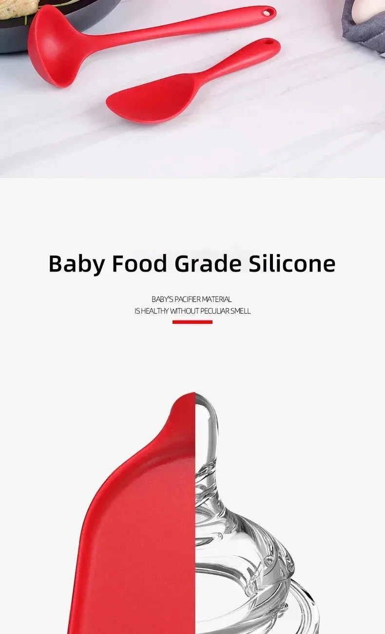 Ustensiles de cuisine en silicone, mise en scène