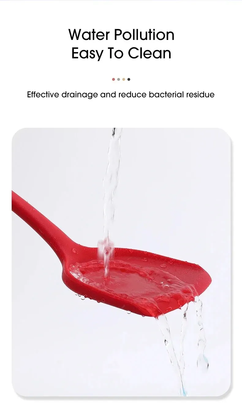 Ustensiles de cuisine en silicone, vue détaillée