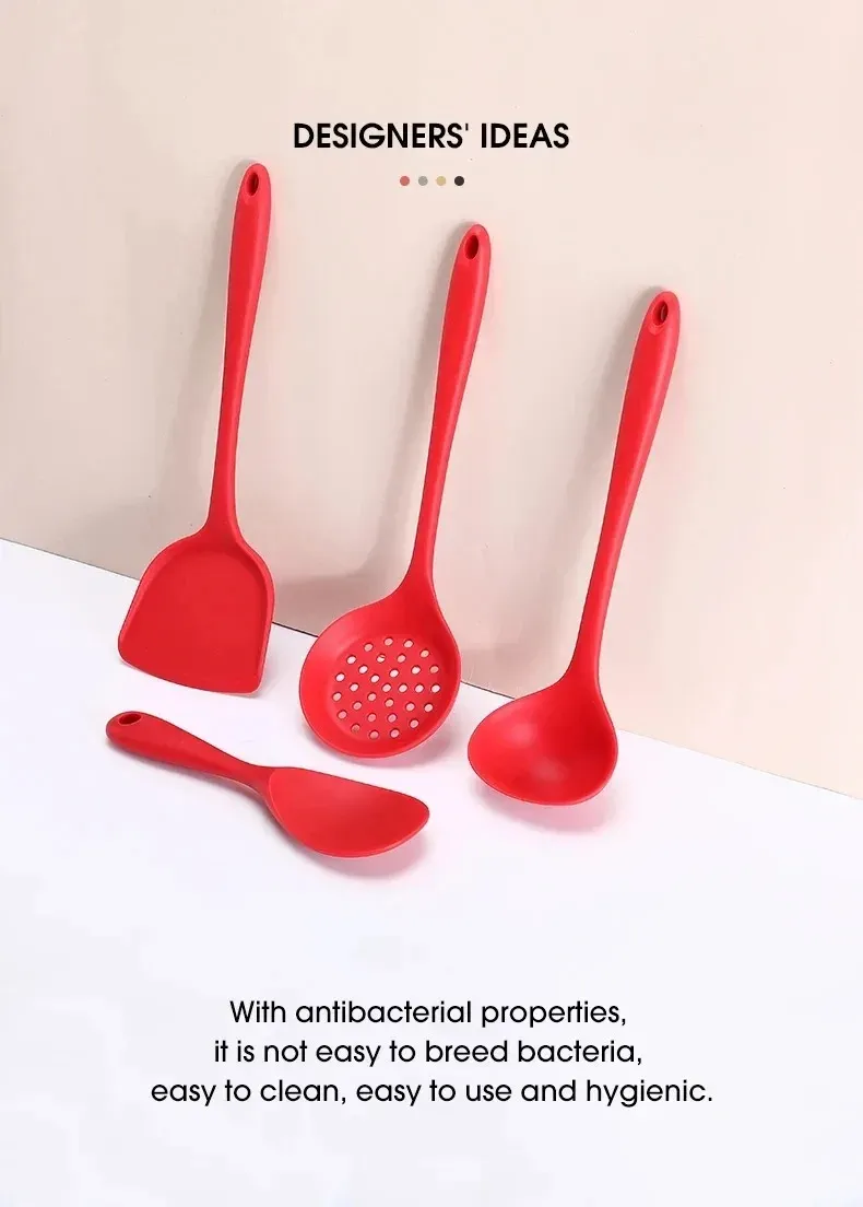 Ustensiles de cuisine en silicone, ensemble complet