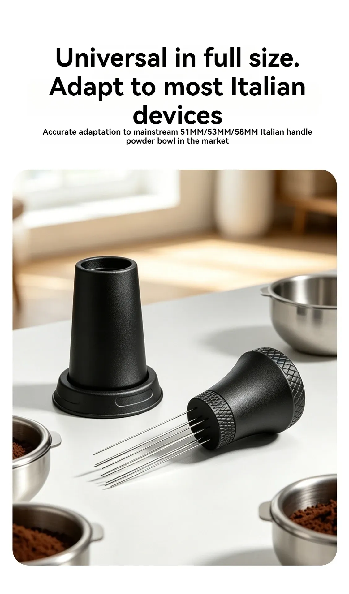 Outil barista en acier inoxydable