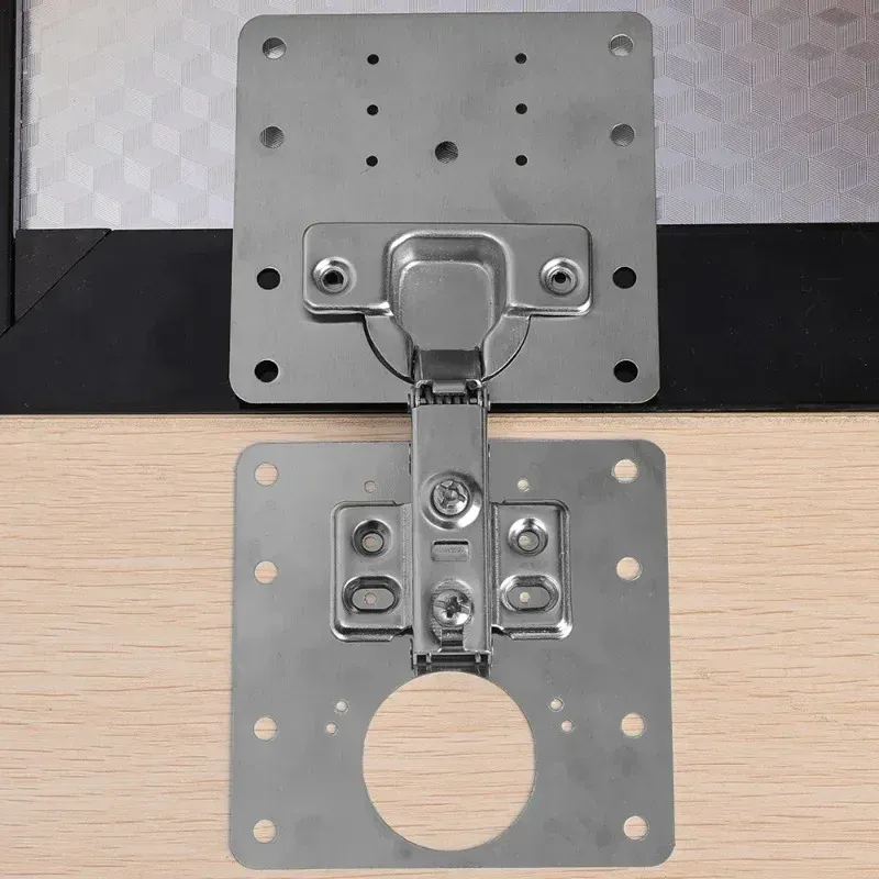 Kit de plaque de réparation pour charnière d'armoire avec trous, plaque de montage pour porte de cuisine, attelle plate en fibre de phosphore 2