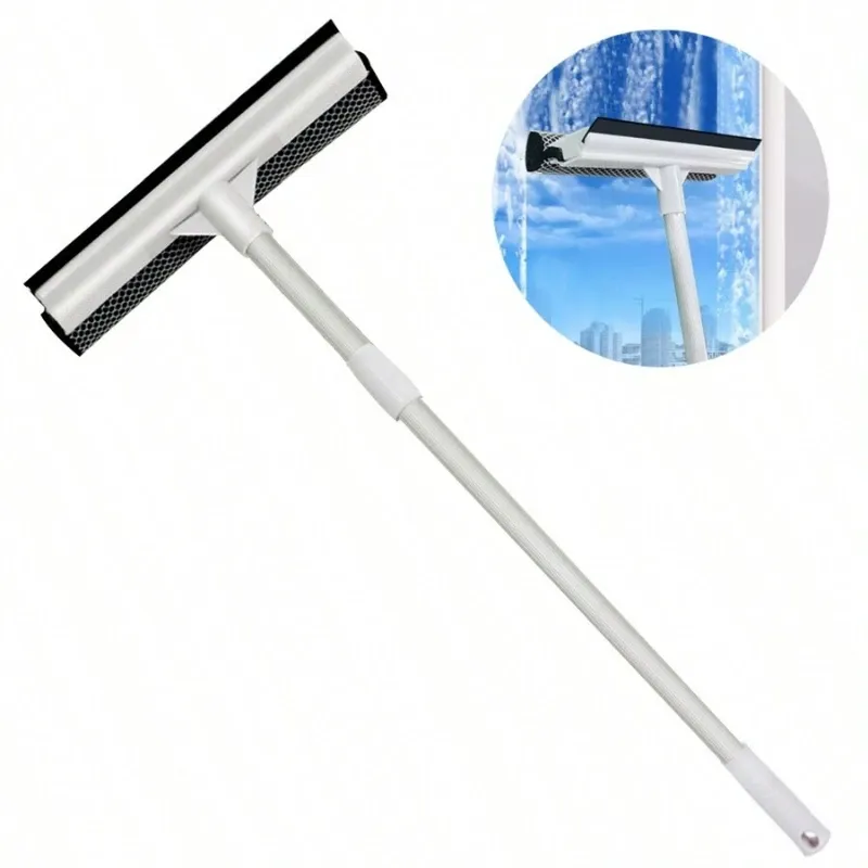 Brosse à Fenêtre HOMirror avec Poignée Longue Réglable pour Vitres, Portes Coulissantes et Parois de Douche - Image 1
