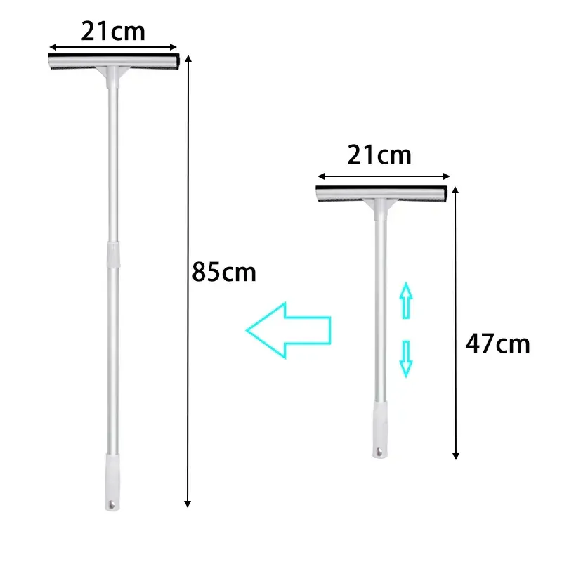 Brosse à Fenêtre HOMirror avec Poignée Longue Réglable pour Vitres, Portes Coulissantes et Parois de Douche 6
