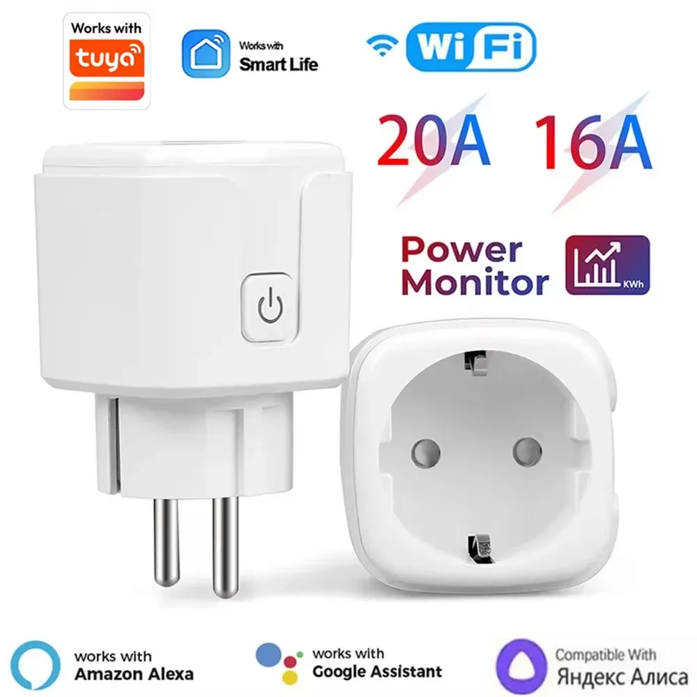 Prise intelligente Wi-Fi 20 A (UE) compatible Alexa, Google Home, Yandex et Alice, avec suivi de la consommation énergétique 1