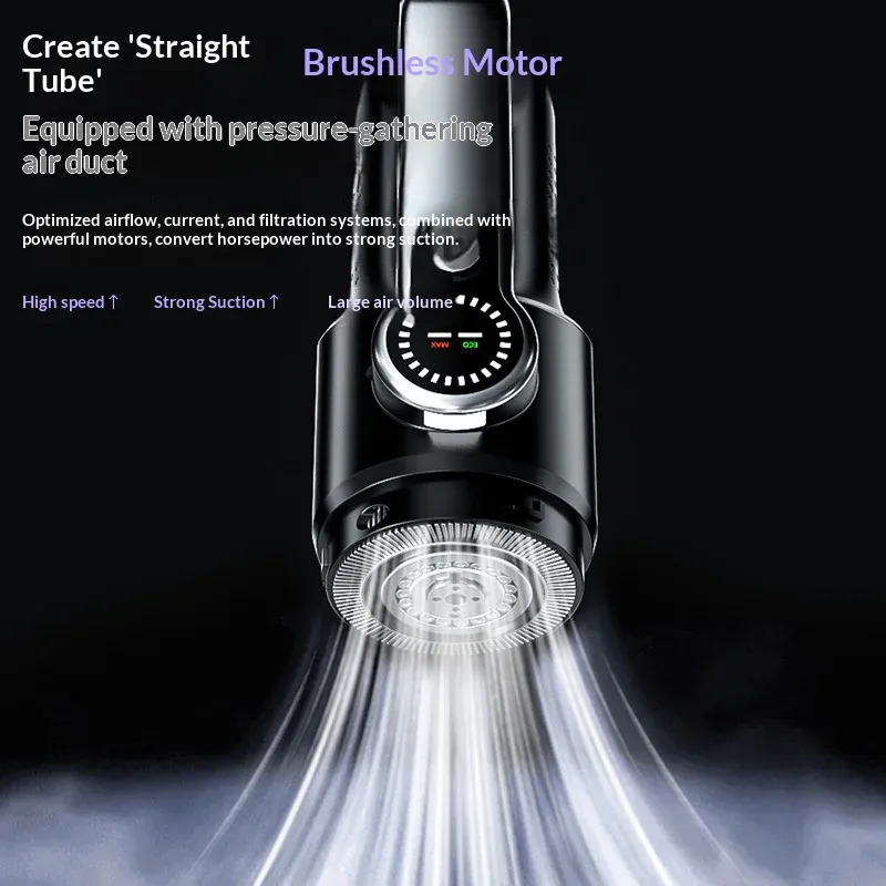 Aspirateur de voiture sans fil à vidage en une pression, aspirateur portable haute puissance, grande aspiration, mini aspirateur à main 2