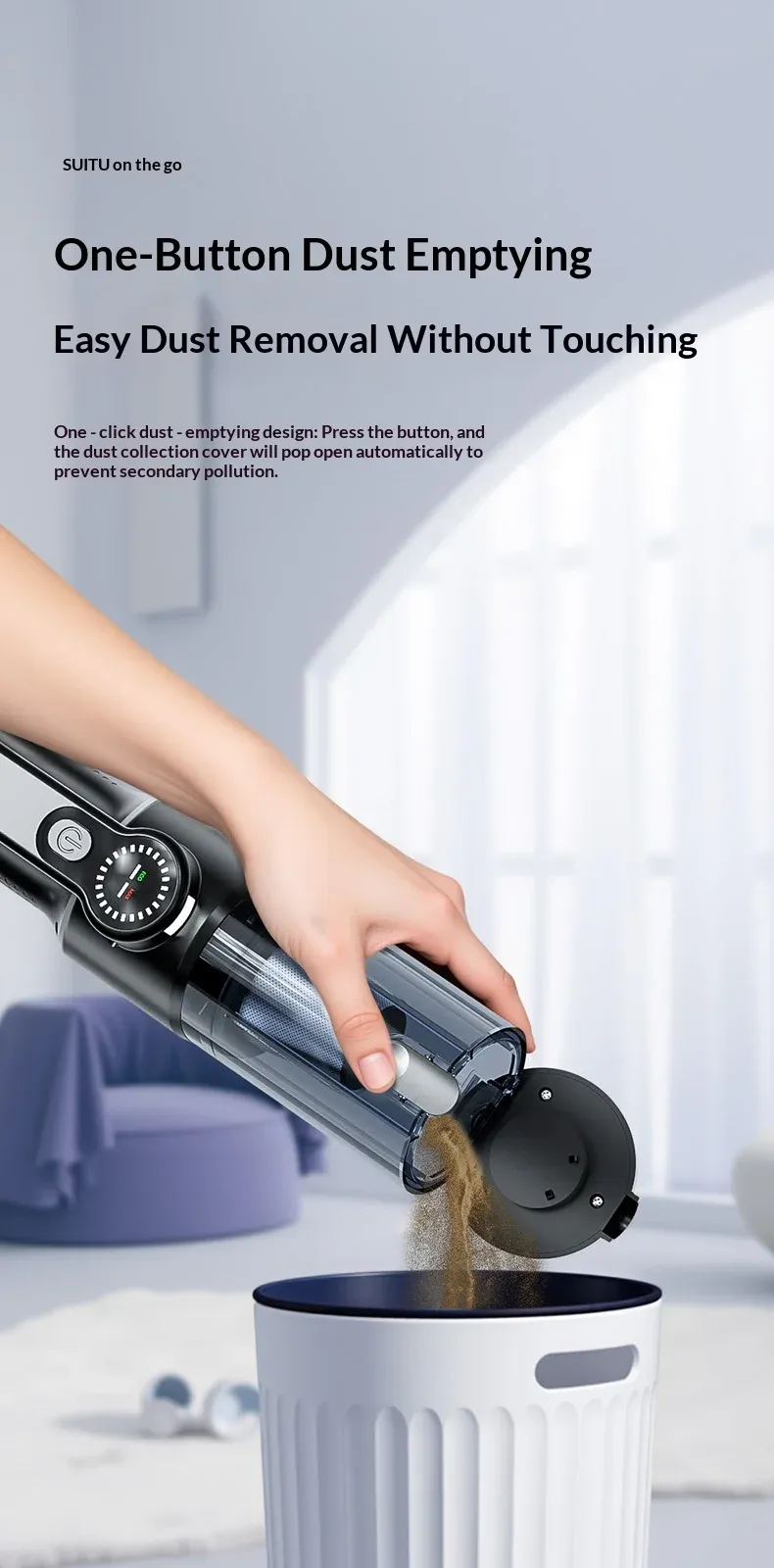 Aspirateur à main compact et ergonomique