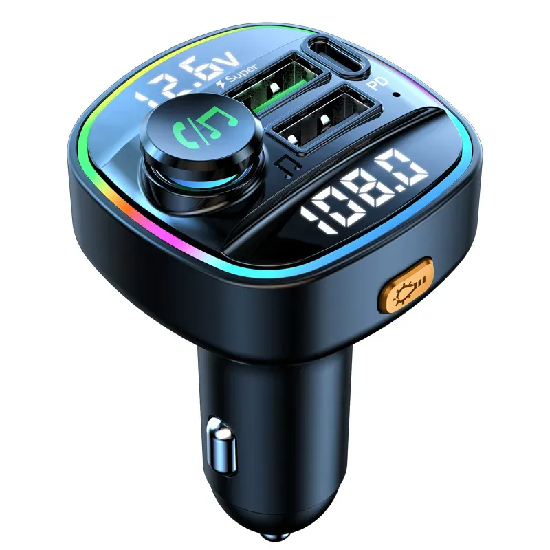 Transmetteur FM Bluetooth 5.0 pour voiture, kit mains libres, lecteur MP3 et chargeur USB à charge rapide 22,5 W 7