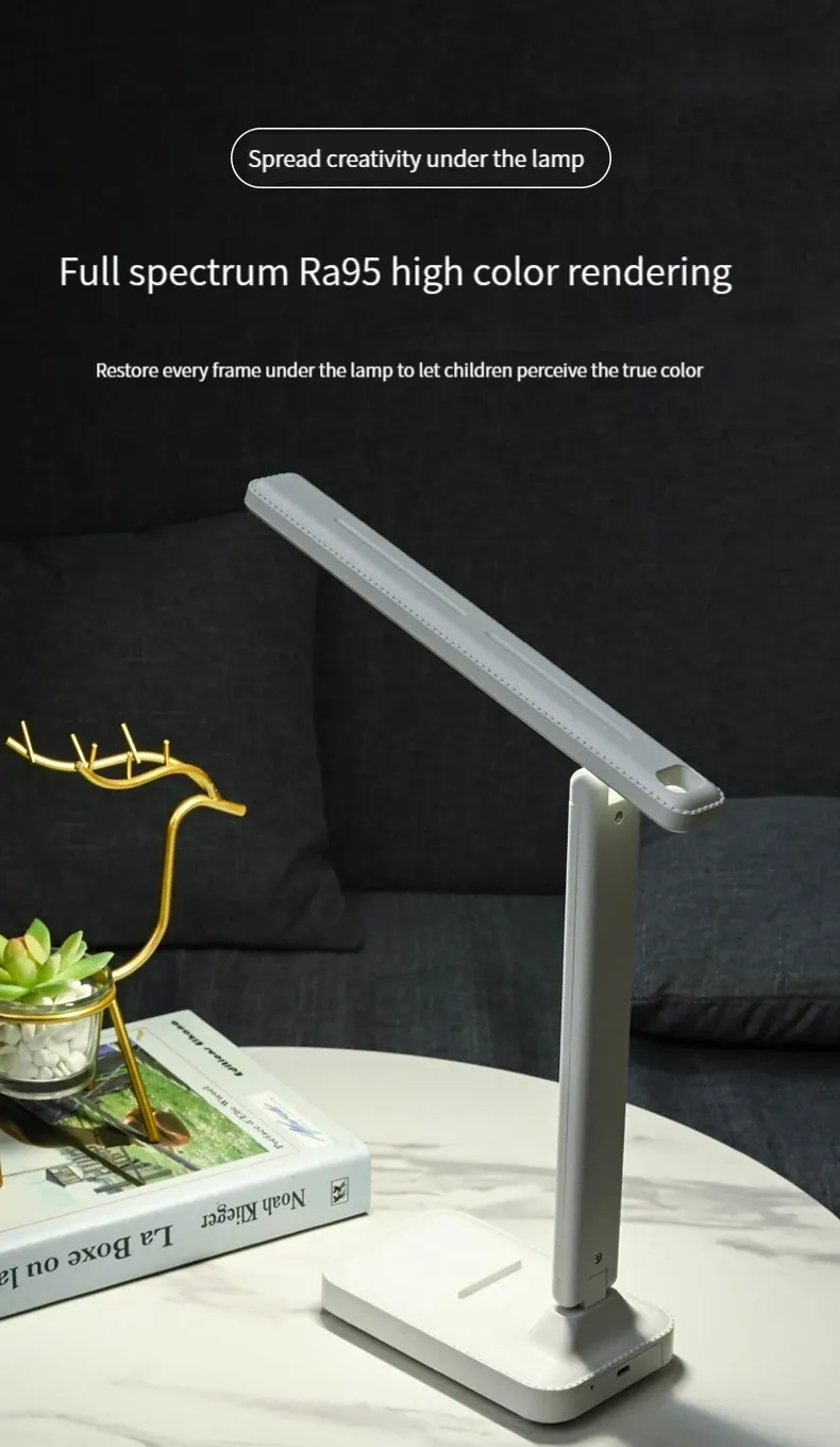 Détail de la lampe de bureau LED pliable