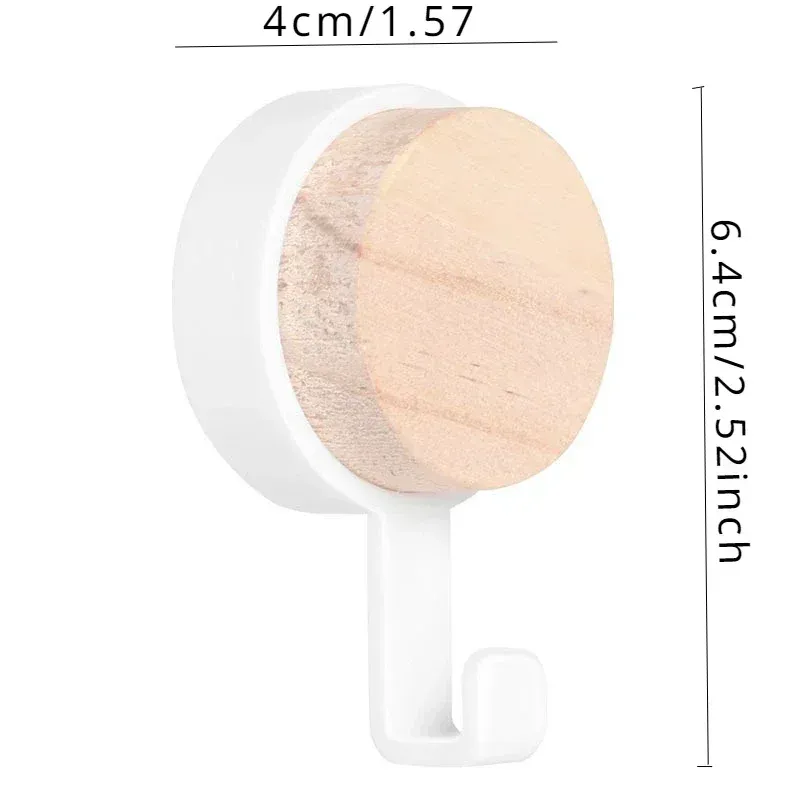 Organisateur de rangement pour chapeaux et foulards, crochets muraux en bois, porte-clés auto-adhésif, cintres muraux pour porte, crochet de suspension mural pour femme de ménage 8