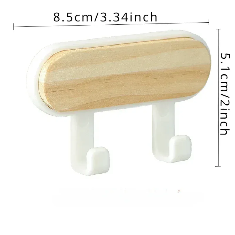 Organisateur de rangement pour chapeaux et foulards, crochets muraux en bois, porte-clés auto-adhésif, cintres muraux pour porte, crochet de suspension mural pour femme de ménage 10
