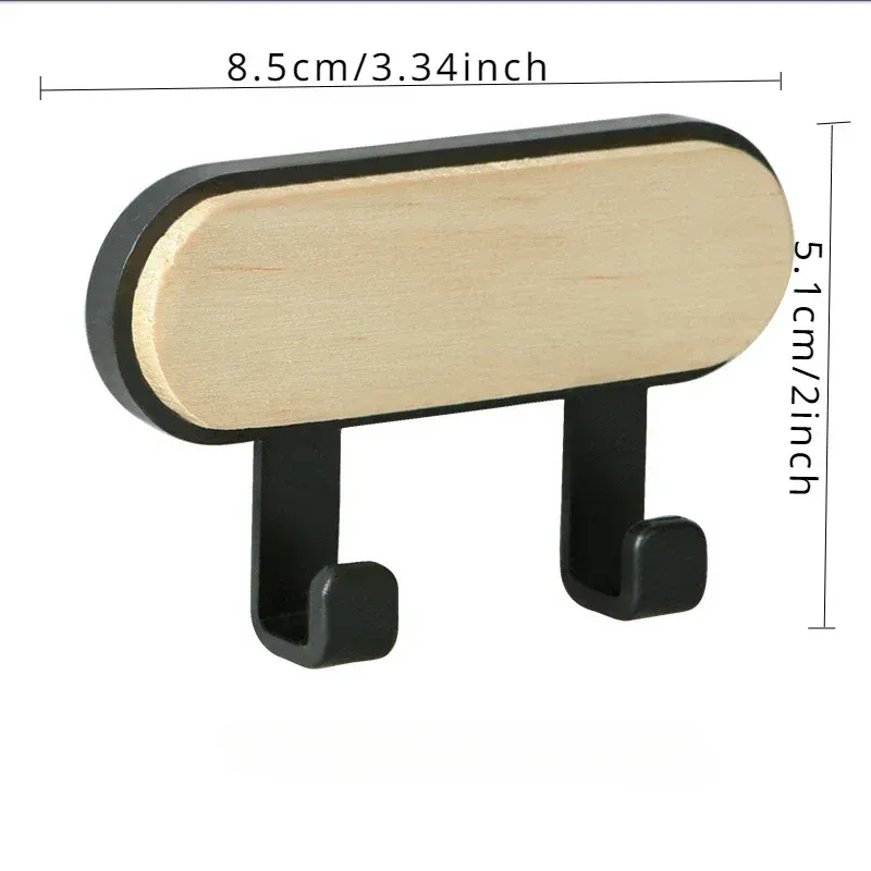 Organisateur de rangement pour chapeaux et foulards, crochets muraux en bois, porte-clés auto-adhésif, cintres muraux pour porte, crochet de suspension mural pour femme de ménage 12