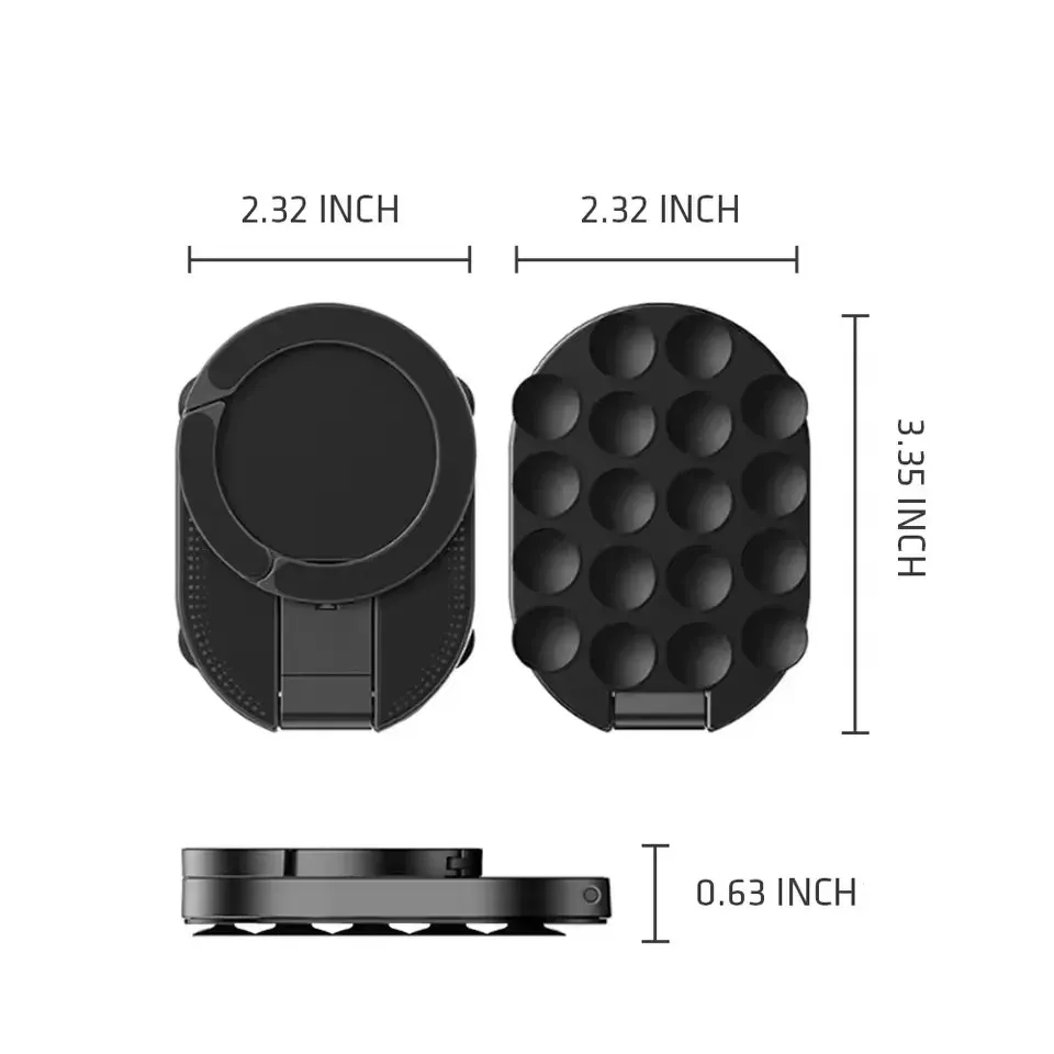 Support de téléphone magnétique pliable MA39 universel 360° – Support de bureau rotatif pour mobile avec ventouses à la base 5