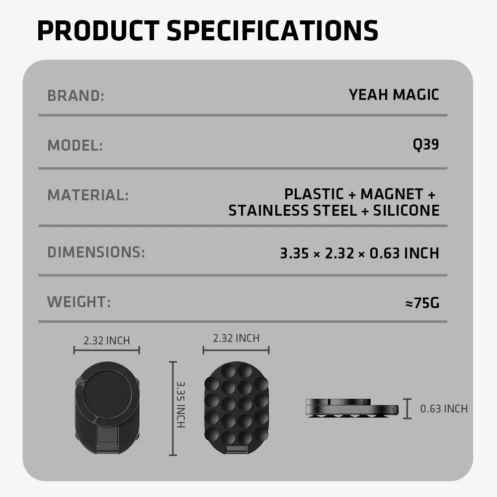 Support magnétique pliable MA39 - présentation finale
