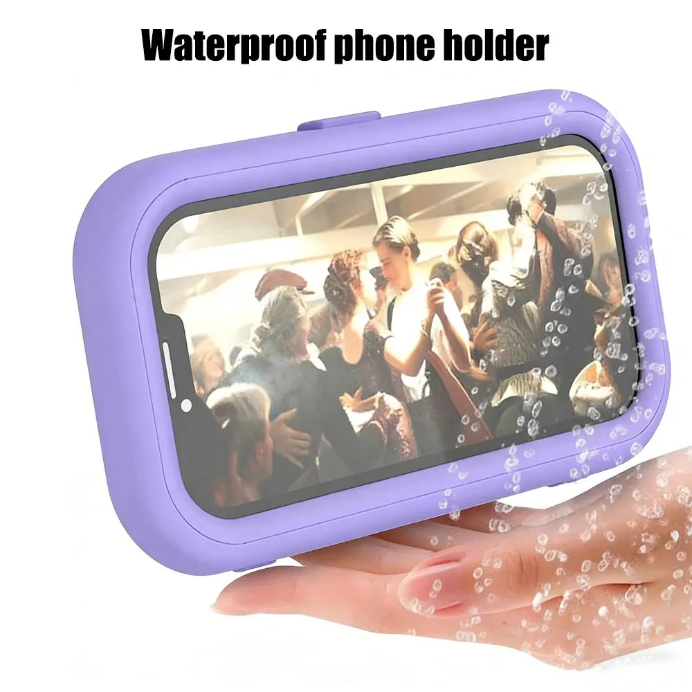 Boîte de rangement étanche pour téléphone portable à design rotatif, idéale pour la douche et le visionnage de programmes TV