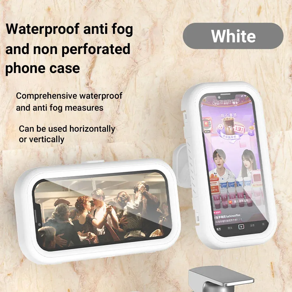 Boîte de rangement étanche pour téléphone portable à design rotatif, idéale pour la douche et le visionnage de programmes TV 10