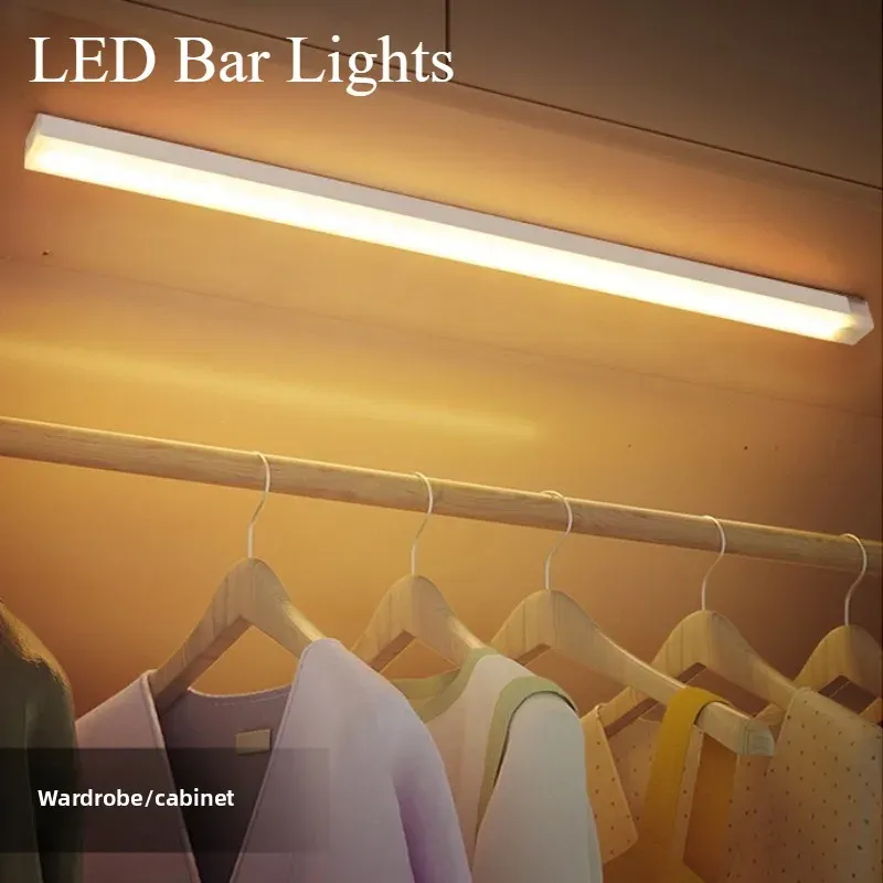Barre lumineuse LED sans fil rechargeable par USB avec capteur, lampe de bureau sous-meuble 2