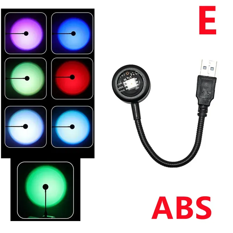 Veilleuse projecteur coucher de soleil LED USB portable RnnTuu, lampe d'ambiance pour la maison, le salon et la photographie 10