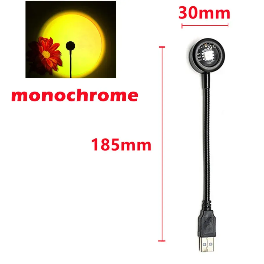 Veilleuse projecteur coucher de soleil LED USB portable RnnTuu, lampe d'ambiance pour la maison, le salon et la photographie 12