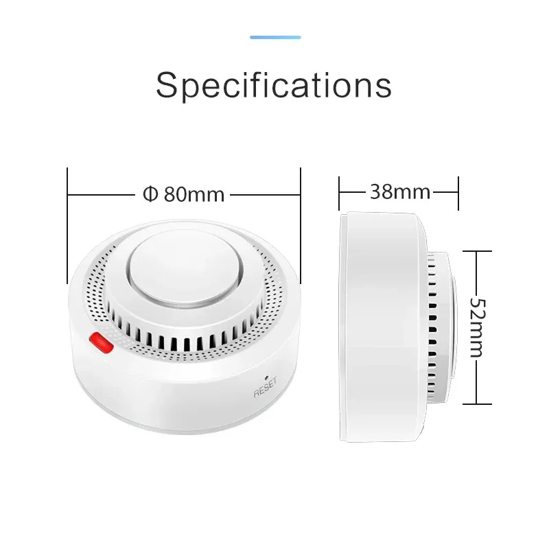 Détecteur de fumée intelligent Wi-Fi Tuya, avec alarme sonore 85 dB et contrôle via l'application Smart Life 6
