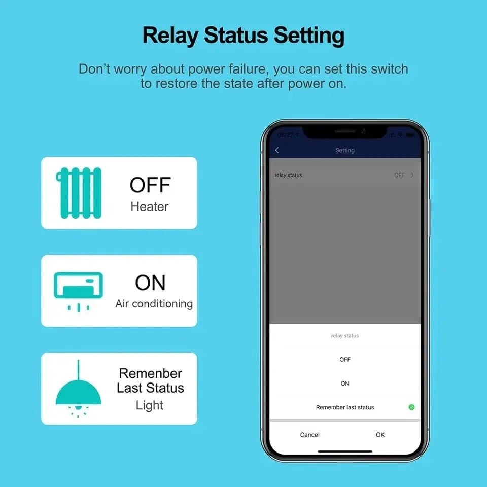 Tuya Commutateur intelligent WiFi à contact sec, compatible Alexa et Google Assistant, DC 12 V, 24 V AC, 100 V-240 V 3