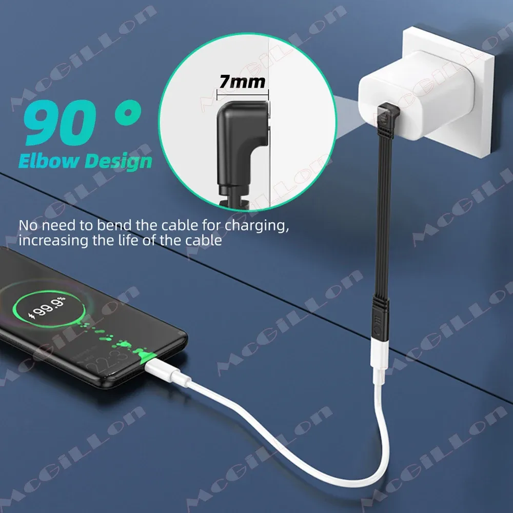 Détail du connecteur USB-C coudé