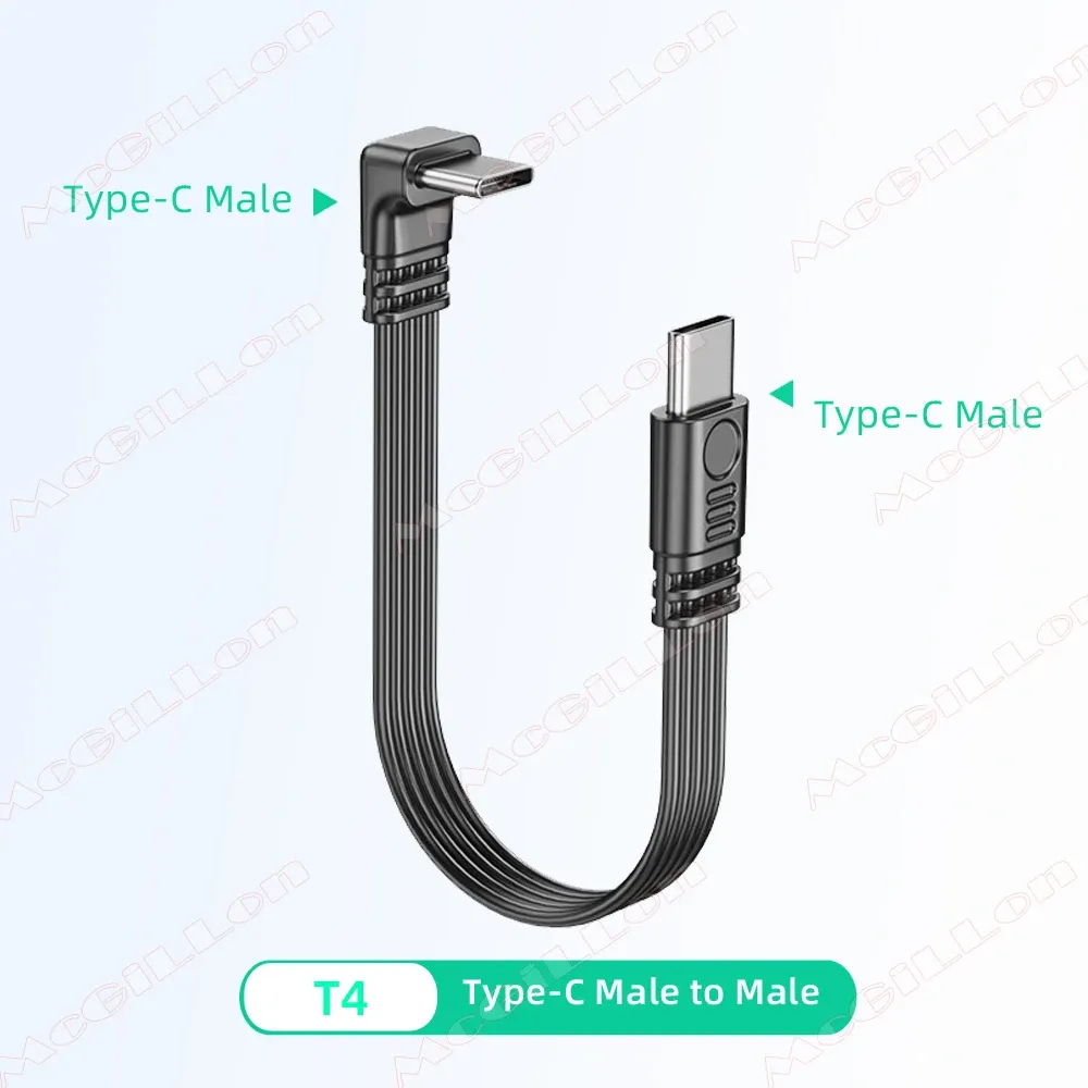 Câble d'extension USB-C coudé à 90 degrés, mâle vers femelle, USB-C vers USB-C, 480 Mbps, 45 W, câble de données et de charge rapide pour Samsung et Xiaomi 8