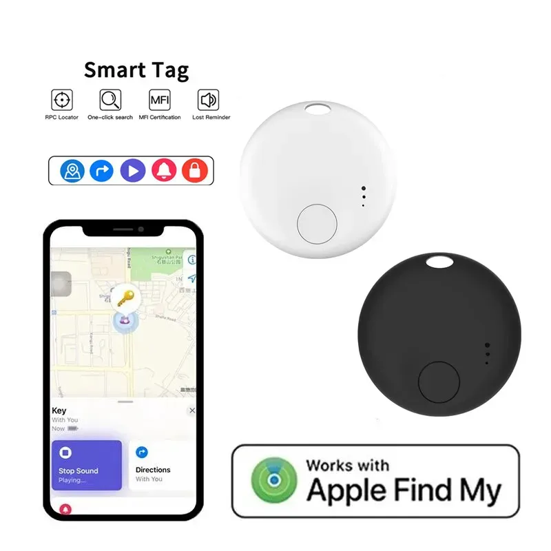 Traceur intelligent Bluetooth Air Tracker compatible avec l'app Localiser d'iOS, anti-perte pour clés et sacs