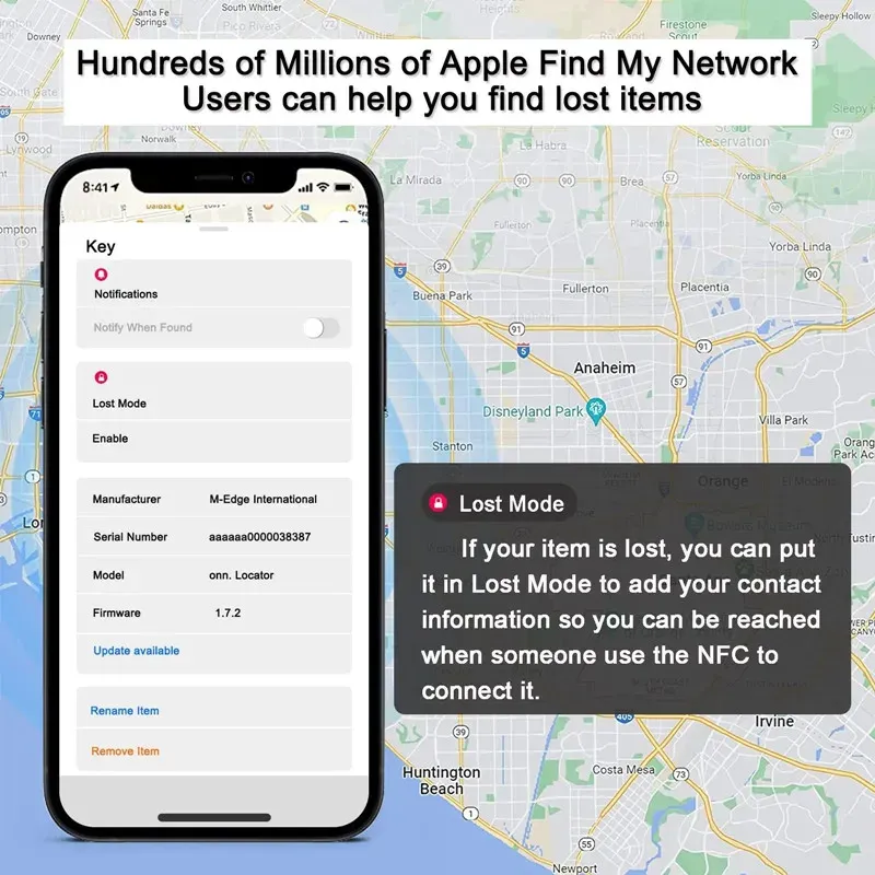 Traceur intelligent Bluetooth, finitions