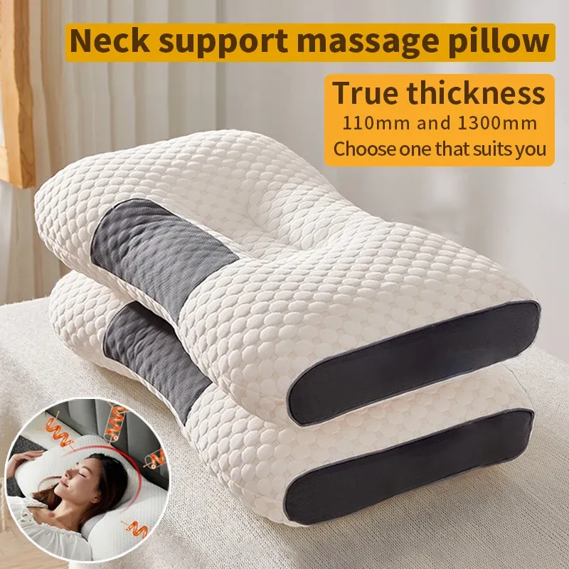 Oreiller cervical orthopédique en fibre de soja pour un sommeil réparateur et la protection de la nuque - Image 1