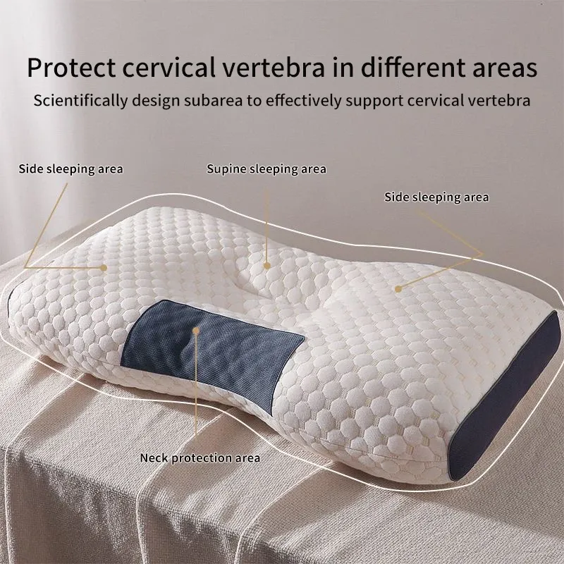 Oreiller cervical, détail des coutures