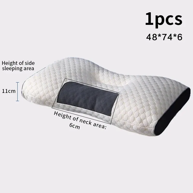 Oreiller cervical orthopédique en fibre de soja pour un sommeil réparateur et la protection de la nuque 8
