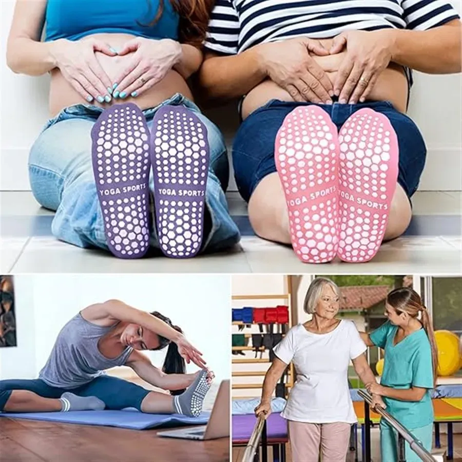 Chaussettes de yoga antidérapantes pour femmes
