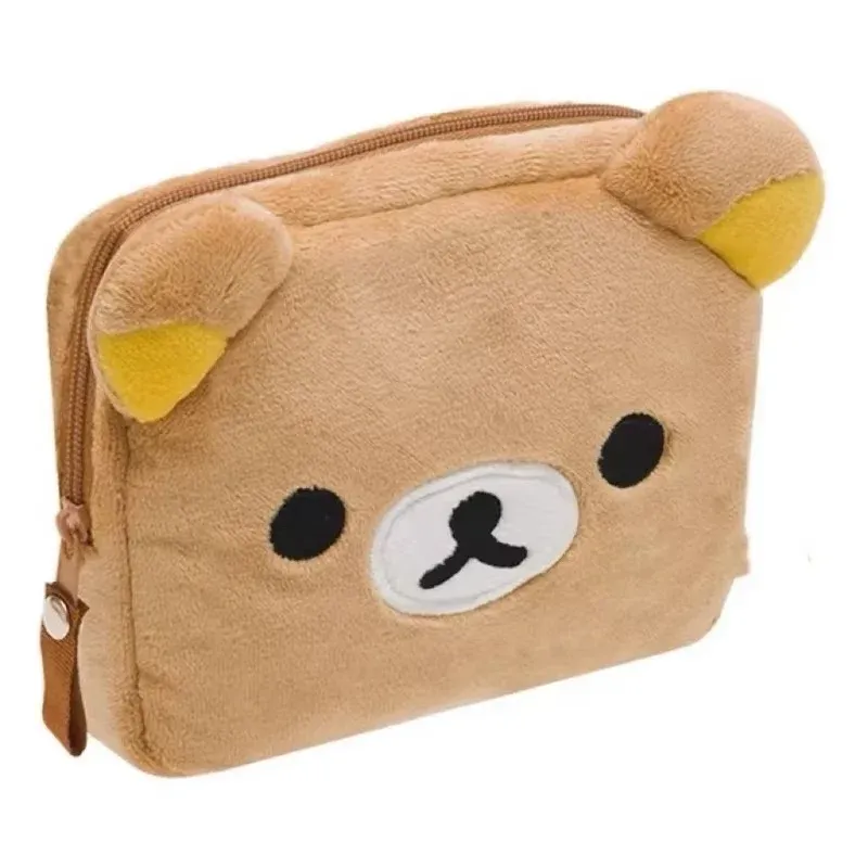 Trousse de rangement pour maquillage Rilakkuma, pochette à cosmétiques, ourson en peluche mignon, trousse de beauté kawaii, cadeau 7