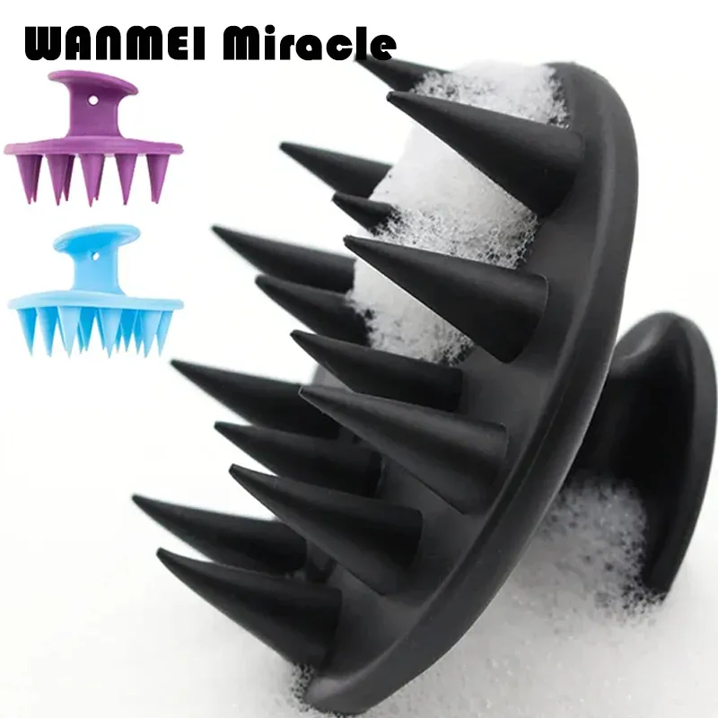 Brosse à cheveux en silicone avec masseur de cuir chevelu, épurateur exfoliant pour shampoing, 1 pièce