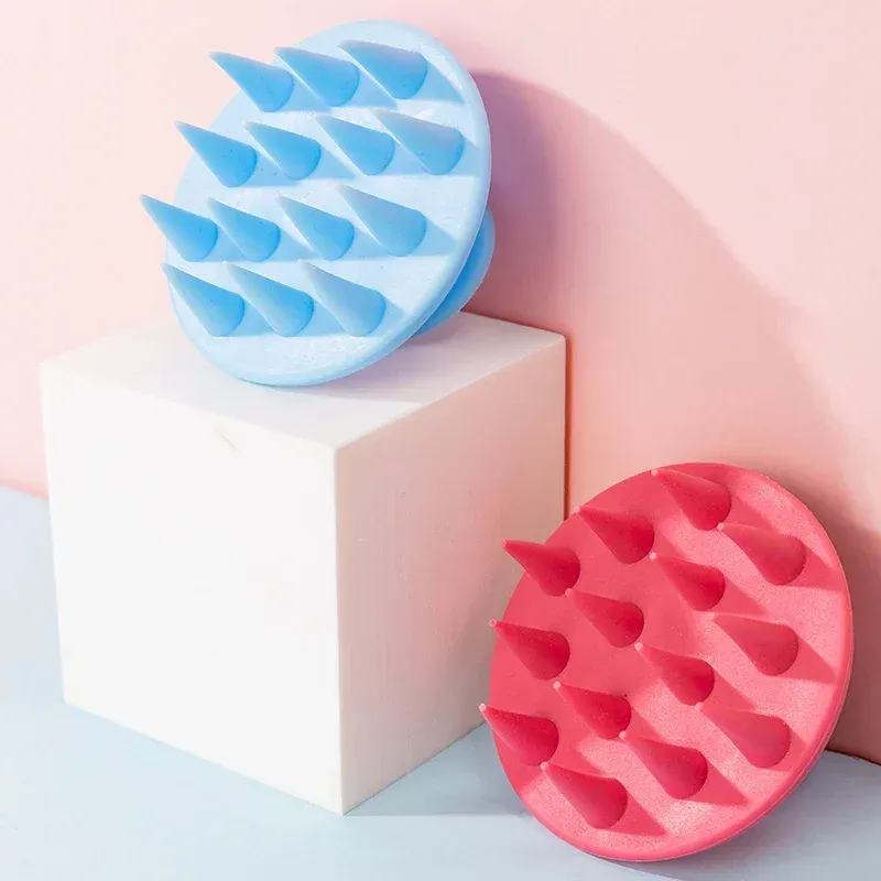 Brosse à cheveux en silicone avec masseur de cuir chevelu, épurateur exfoliant pour shampoing, 1 pièce 3